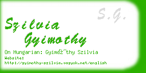 szilvia gyimothy business card